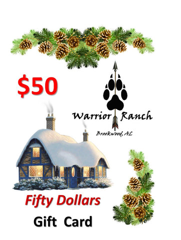 Warrior Ranch $50 Gift Card