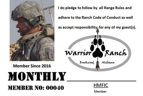 Monthly Membership - Range Access